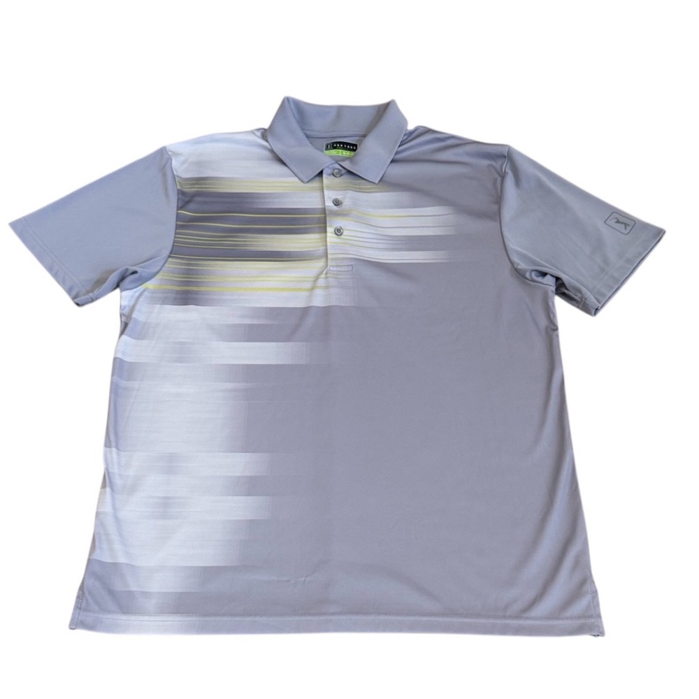 PGA Tour Pro Series Golf Men's Light Gray Polo Short Sleeve Size XL